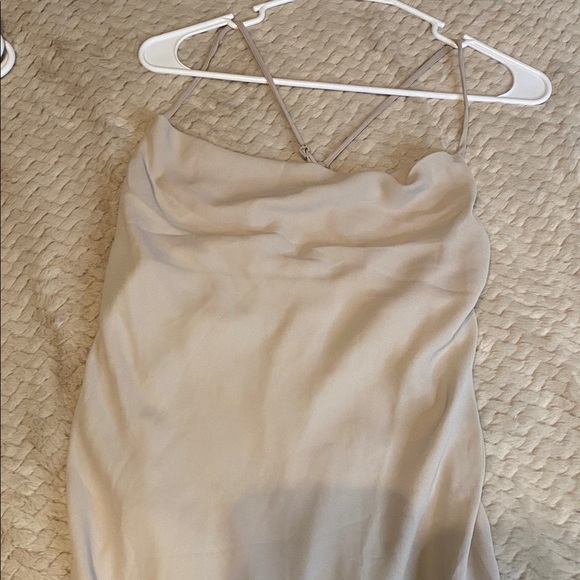 ♥️NWT Show Me Your MuMu Taupe Cowl Neck Dress - Picture 10 of 11